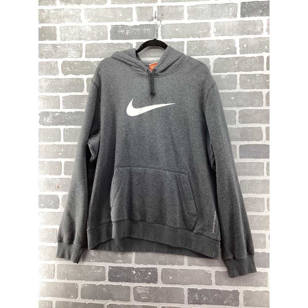 Nike The Athletic Dept Mens XL Gray Pullover Hoodie Swoosh Logo RN56323